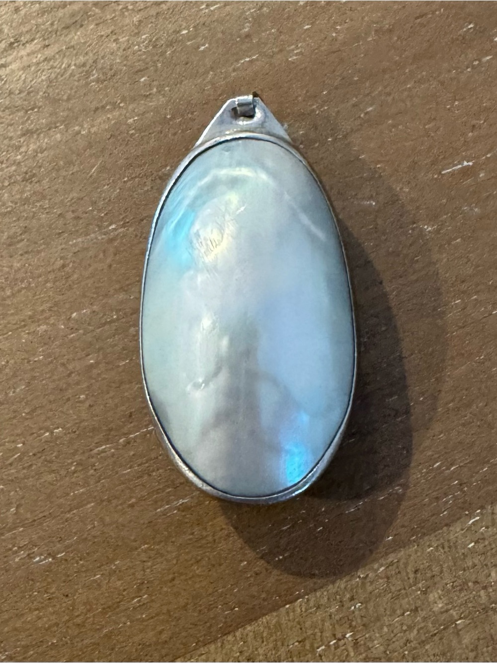 Sterling Silver Omesma Pearl Oval Pendant -